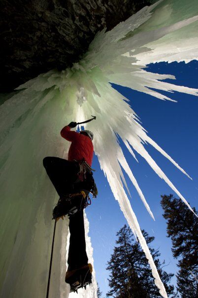 Ice Climbing in Hyalite Canyon, Montana