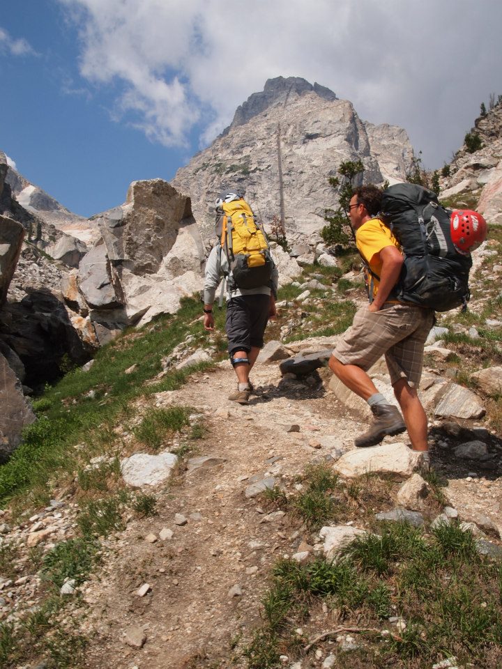 Hiking into The Meadows below the Grand Teton. Grand Teton National Park, Wyoming